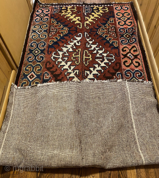 Julkur Rug, Middle Amu Darya, Ca. 1900, 3'11'' x 8'7'' (119 x 262 cm).  Central Asia region, Uzbek. Pile is medium length. No holes, odors. Beautiful tribal rug, ready for your  ...