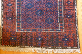 Rare Old Baluch Runner. 154 x 46 inches (12.5 feet x 4 ft approx). It's rare to find an old Baluch in this runner format. Attractive design in very good 
condition, with  ...