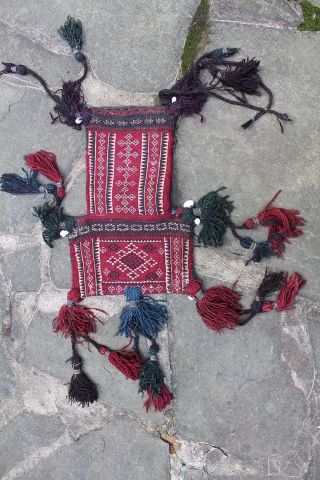 Antique Baluch Salt Bag. 20 x 12  inches (bag). Excellent condition, double-sided. Beautiful tassels.  www.banjaratextiles.com                