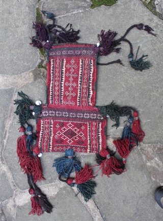 Antique Baluch Salt Bag. 20 x 12  inches (bag). Excellent condition, double-sided. Beautiful tassels.  www.banjaratextiles.com                