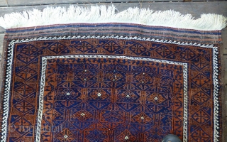 Antique/old Baluch Rug. Excellent condition, medium to full pile throughout, good kilims and selvedges. 84 x 40 inches               