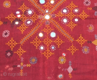 Antique Indian Shawl.
This is an antique embroidered woolen wedding shawl or “Odhni” from the Thar Desert region near Jaisalmer in Rajasthan. Approximately 84 x 49 inches. The background cloth is 2 strips  ...