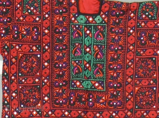 Superb Old Sind Wedding Choli. Beautiful heavily embroidered dress or choli from the Sind region, probably made and used by a bride in her wedding. Fully embroidered on the entire front, making  ...