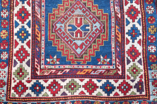 Old Kazak (Mogan) with fresh and gorgeous natural dyes . 
Size: 275/118 cm                    