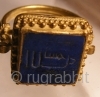 Fatimid Era , 11th Century, Lepus lazuli mounted on gold ring with inscription of 'Allah Akbar' in Kufic script.Beautiful mint condition.            