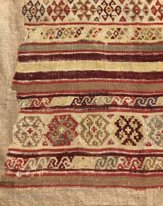 Antique Helvacı Kilim Mount on Fabric 
Size 100x260 cm                        