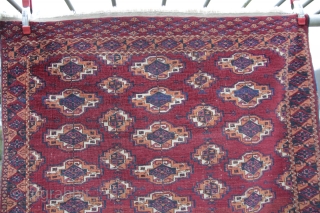 Saryk Turkoman Wool on Wool evenly low pile, Good condition for its age
Size: 190x120cm 
Price: 390€+Post                 