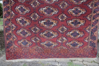 Saryk Turkoman Wool on Wool evenly low pile, Good condition for its age
Size: 190x120cm 
Price: 390€+Post                 