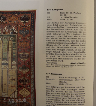 Karapinar central Anatolia End of 19th century / Early 20th century Wool on wool. 
Good condition for ist age a similar piece see pictures.
Size: 155x117cm 
Price: 550€      