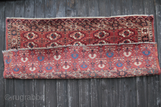 beautiful Tekke Chuval Turkmenistan 19TH Century Very good condition according to age,
with minor restorations. absolute colllector's 
Size: 120x75cm 
Price: 1650€ + Post           