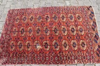 Tekke Turkmenistan Second Half 19TH Century
Wool on Wool Naturalcolor signs of age and wear
Size: 187x116 cm                 