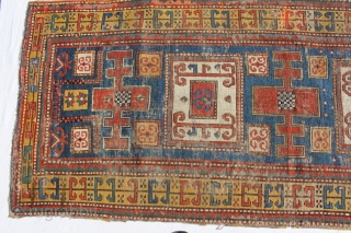 KARACHOPH Antique 19th century
wool on wool natural color
age and signs of wear 
Size: 300x145cm                   