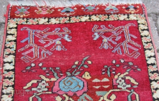 Anatolia about 1900 Kirshehir Jastik front of a pillow 1,00 x 0,58 cm, condition good, some synthetic colors               