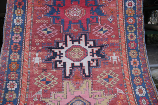 Leshgi Caucasus Wool on Wool in generally good condition 
Size: 330x120cm
Price: 350€                     