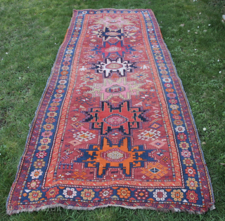 Leshgi Caucasus Wool on Wool in generally good condition 
Size: 330x120cm
Price: 350€                     