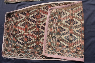   Two Tschaudor? Asmalyk (a few) 
  Wool on Wool r, good condition.
Size: 119x60 -  123x57cm              