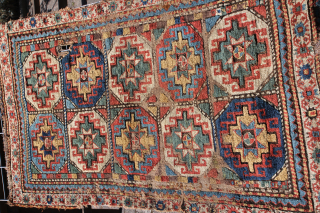 Kasak-Mogan Mid.19th centory with signs ofage and wearsee pictures 
Size:175x112cm Price: 400€ + Post                   