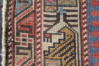 Antique Shirvan Marasali Daghestan Prayer Caucasian rug Around the 19th century
unusual Square formad 130 x 125cm all natural dyes, lt passesses evonly low allover pile,no restored area, Every thing is in original ...
