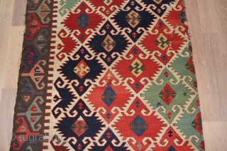 Anatolien Kelim (Fragment) Konya region, Wool on Wool with natural colors
Dimensions: 190 x 78 cm
                  