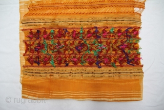 scarf Shkodra Albania about 1900, size 1,53 x 0,38 cm, silk                      