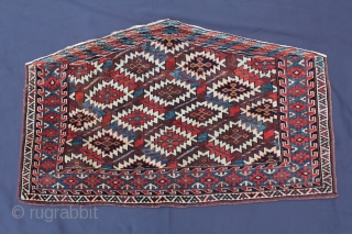  Asmalyk wedding CamelmTrapping 
114x70cm
Turkmenistan, Aralo-Caspian zone Yomut
No later than early 19th century
Very good condition.                  