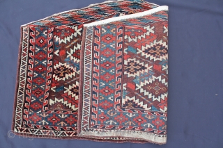  Asmalyk wedding CamelmTrapping 
114x70cm
Turkmenistan, Aralo-Caspian zone Yomut
No later than early 19th century
Very good condition.                  