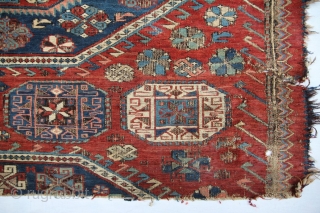 Fragment Sumak 18th century, 
Kuba-Dagestan, 1,00 x 1,04 m, for condition please look at the photos.                 