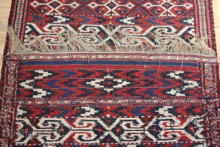 Jomud Flat weave Kelim - Sumagh around 1900
Wool on wool with a proportion of
Very good condition.
Size: 230x102 cm               