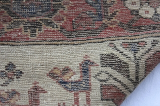 Pictorial Baluch rug , Ferdos area about 1900, wool on cotton,natural colours, touch of Age and using, new windling on bothr sides, new frings, stead low pile, carpet may be cleaned from  ...