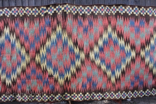 Veramin Kelim around 1920 excellent condition and colour
Size: 329x138cm                        