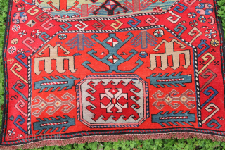 Chaili-Chajly Southeast Caucasus, Mogan region, around 1900 Thecarpet doeder has been
cut, otherwise in good condition. Size: 270x100cm Price: 400€