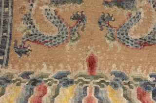 Silk Dragon carpet, Western China Very good condition
Size: 182x94cm                        