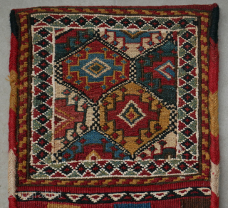Shahsavan sumak double chanteh, looks like it has been made by a mother and daughter.
51 x 24 cm.
Please use contactform on beamol.nl