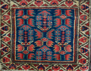 Shahsavan? bag with floral design and vibrant colors. The backside has been added later. 46 x 44 cm. please use contactform on beamol.nl          