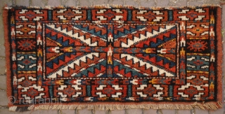 Rare bagface, probably Kurdish with Yomut design. the colours are great (yellow might be anniline), wool is soft, full pile, minor loss at one side, secured, clean. 67 x 30 cm. 
  ...