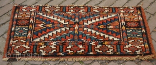 Rare bagface, probably Kurdish with Yomut design. the colours are great (yellow might be anniline), wool is soft, full pile, minor loss at one side, secured, clean. 67 x 30 cm. 
  ...