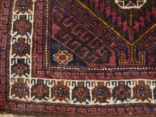 Mushwani Baluch bagface with rare insect border, beautiful aubergine. please use contactform on www.beamol.nl