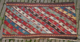 Afshar sumak mafrash panel, bottehs and shawl motif, very nice colours, . 48 x 92 cm.please use contactform on www.beamol.nl
