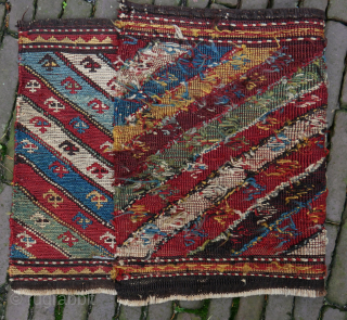 Afshar sumak mafrash panel, bottehs and shawl motif, very nice colours, . 48 x 92 cm.please use contactform on www.beamol.nl