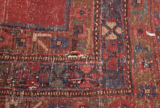 Impressive Afshar rug with classic medallion motif. It has some issues and low pile all over, but still very nice. 157 x 170 cm. 
please use contactform on www.beamol.nl    