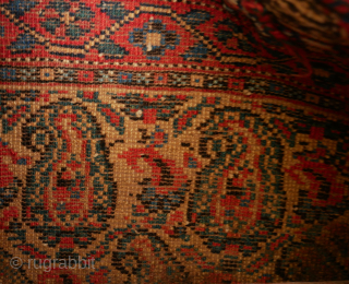 Afshar boteh bag, a rare type, very shawl like. good pile and natural colors, wool on cotton, 54 x 42 cm.
please use contactform on www.beamol.nl