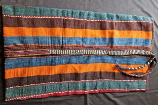 Late of 19th century Antep Kurdish tribal bridal bag.  We're seeing the bride's hair.
Excellent condition. 
                