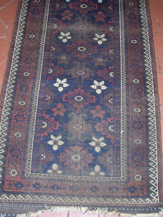 Small Baluch rug 61 1/2 x 31" ( 156 x 78cm )SOLD

This rug shows the classic khorosan structure with a moderate warp-depression.  It has some flat weave remaining on either end  ...