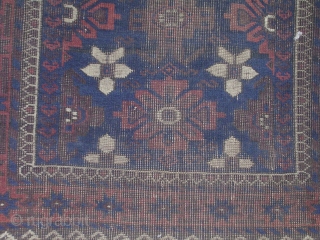 Small Baluch rug 61 1/2 x 31" ( 156 x 78cm )SOLD

This rug shows the classic khorosan structure with a moderate warp-depression.  It has some flat weave remaining on either end  ...