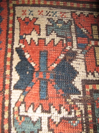 Antique Caucasian Memling Gul Rug. Fantastically smashed but...                         