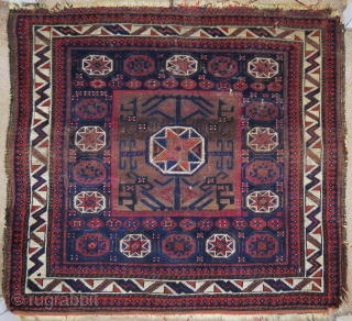 Large Baluch square field star bag, 
Great color with both madder red and cochineal.                   