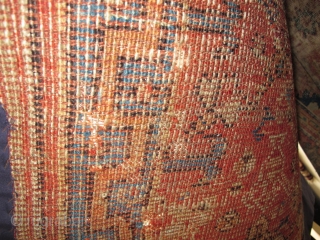 Large 18th century Ushak Prayer Rug, conserved and partially mounted, 4'7"x5'6" /140x168cm                     