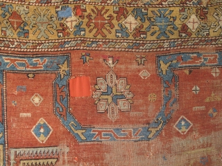 Anatolian Bergama Area Bellini Type Rug. Great scale, soft color with balanced but asymmetric drawing accentuating differences in both top and bottom as well as left and right hemispheres. 
There are five  ...