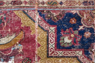 Indian fragments, Mughal era but perhaps from a Decani Carpet, circa 1700 or earlier.                   