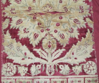 Ottoman Velvet Yastik, 17th century, apx. 2'x4'                          